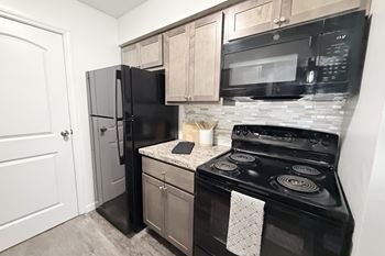 Built-in microwave in select homes